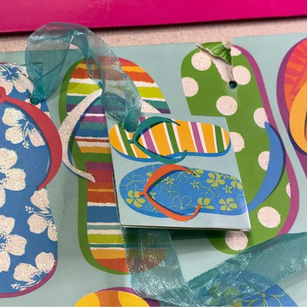 Assorted Party Gift Bags - Pink, Blue, Green, Purple, Kraft, Multicolor - 6pcs.